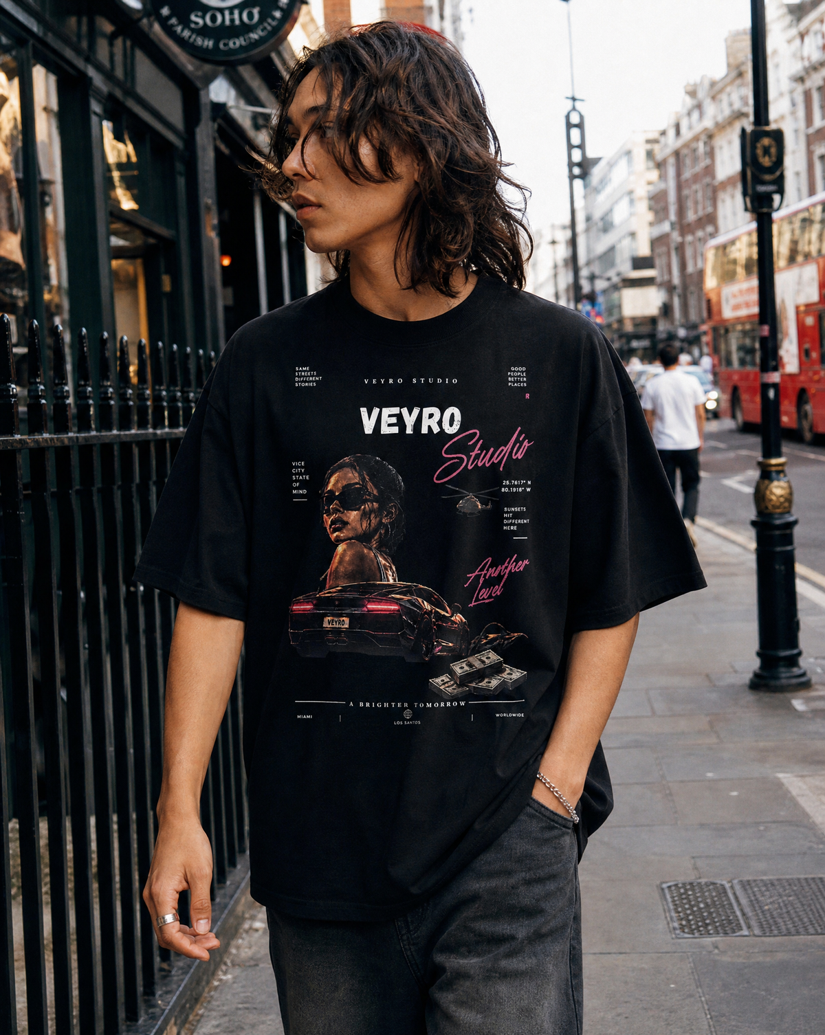 VEYRO Studio — After Dark Unisex Oversized T-Shirt
