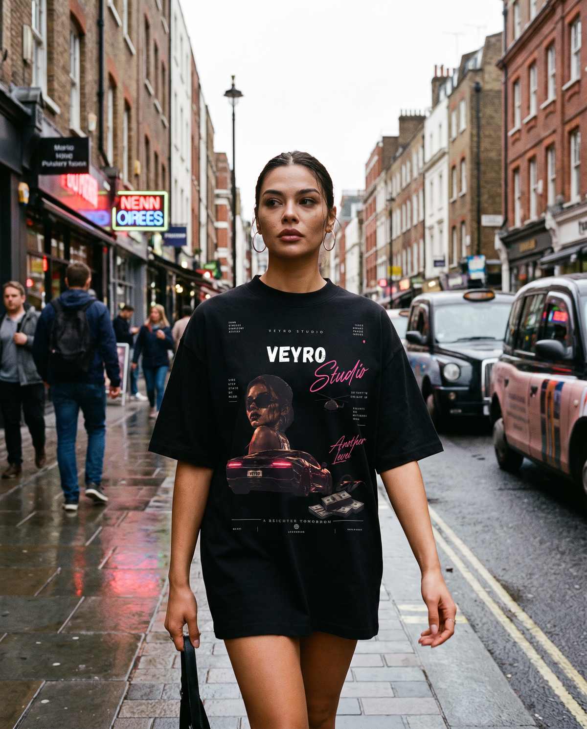 VEYRO Studio — After Dark Unisex Oversized T-Shirt