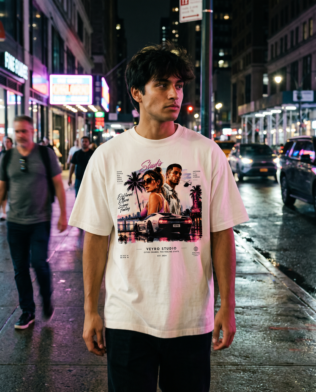 VEYRO Studio — Vice Nights Oversized T-Shirt