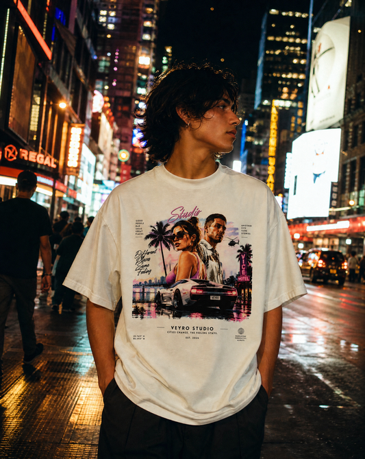 VEYRO Studio — Vice Nights Oversized T-Shirt